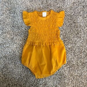 Mustard Yellow Baby Romper